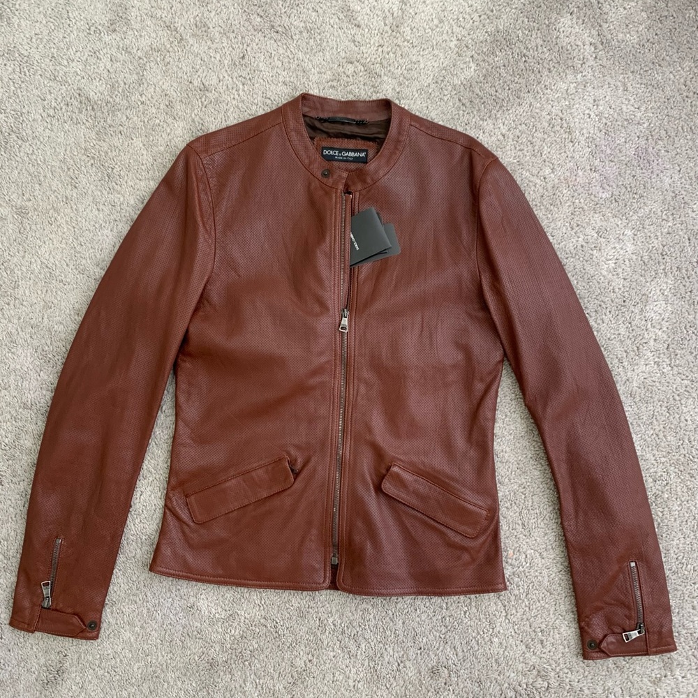 Dolce & Gabbana men’s leather jacket, new brand never used